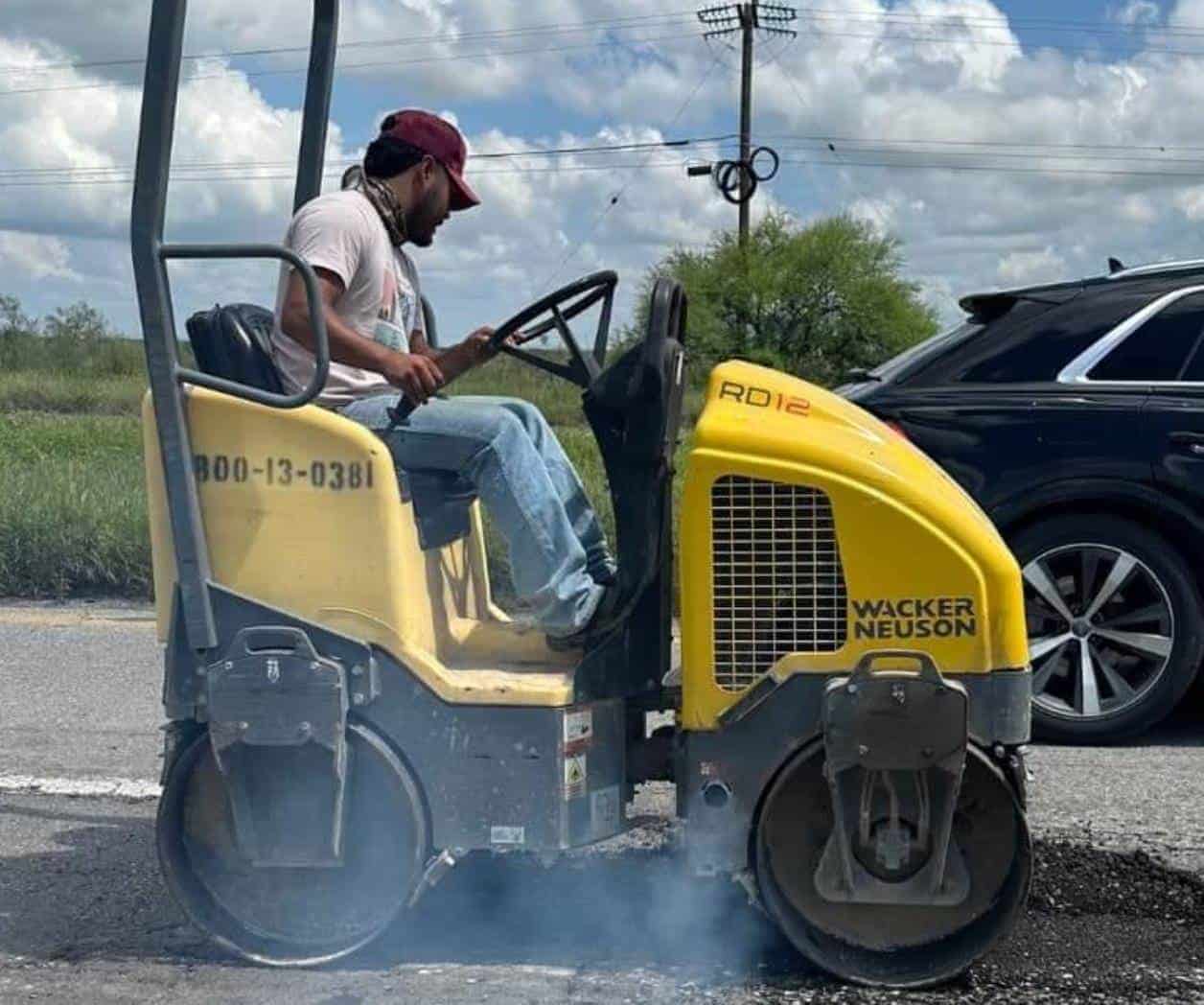 Particular tapan mega bache que provocó accidentes en la 57