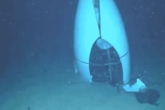 Revelan imágenes del submarino Titán en el fondo del mar