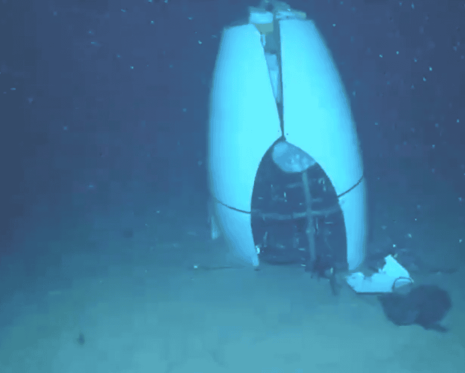 Revelan imágenes del submarino Titán en el fondo del mar