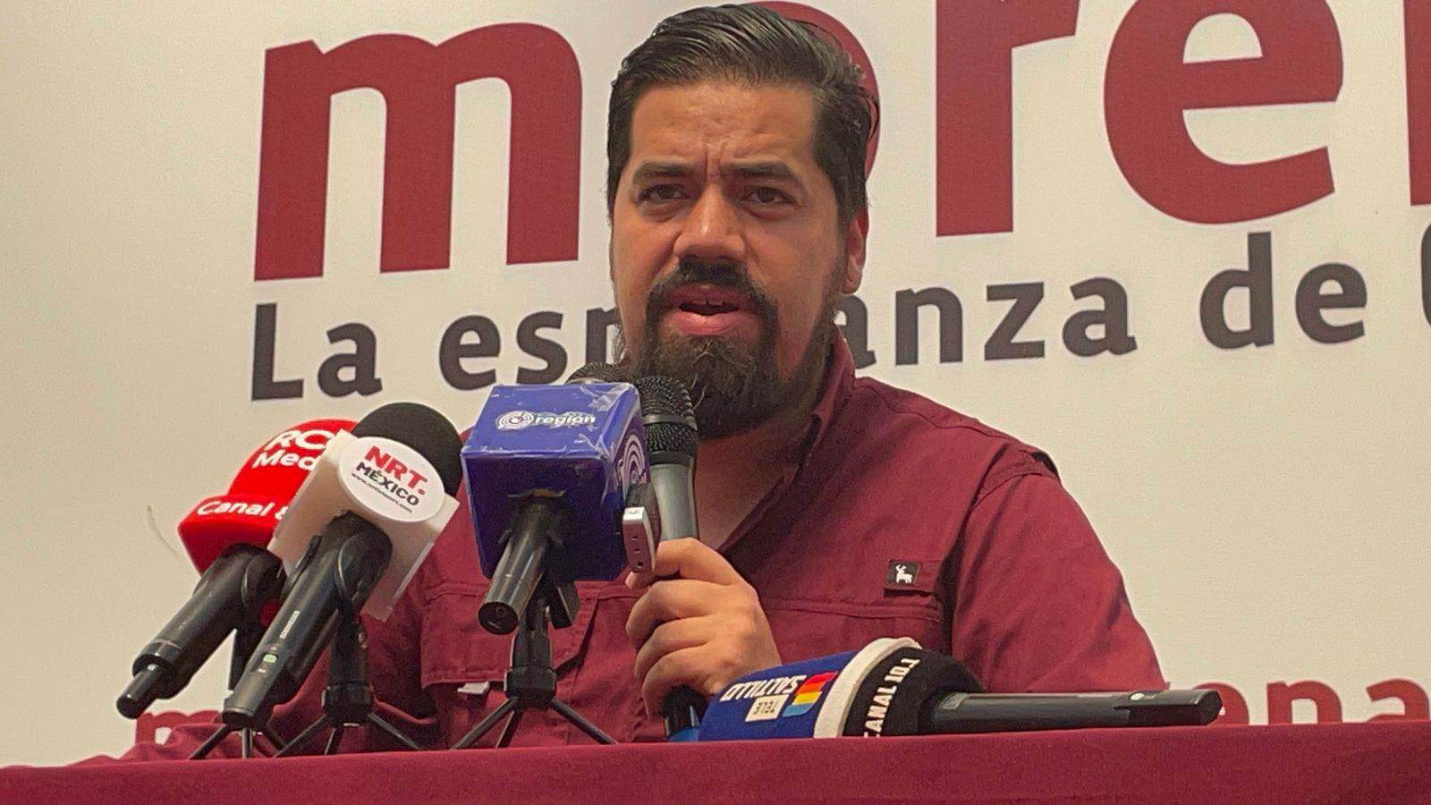 El líder del Partido Morena en Coahuila, Diego del Bosque.