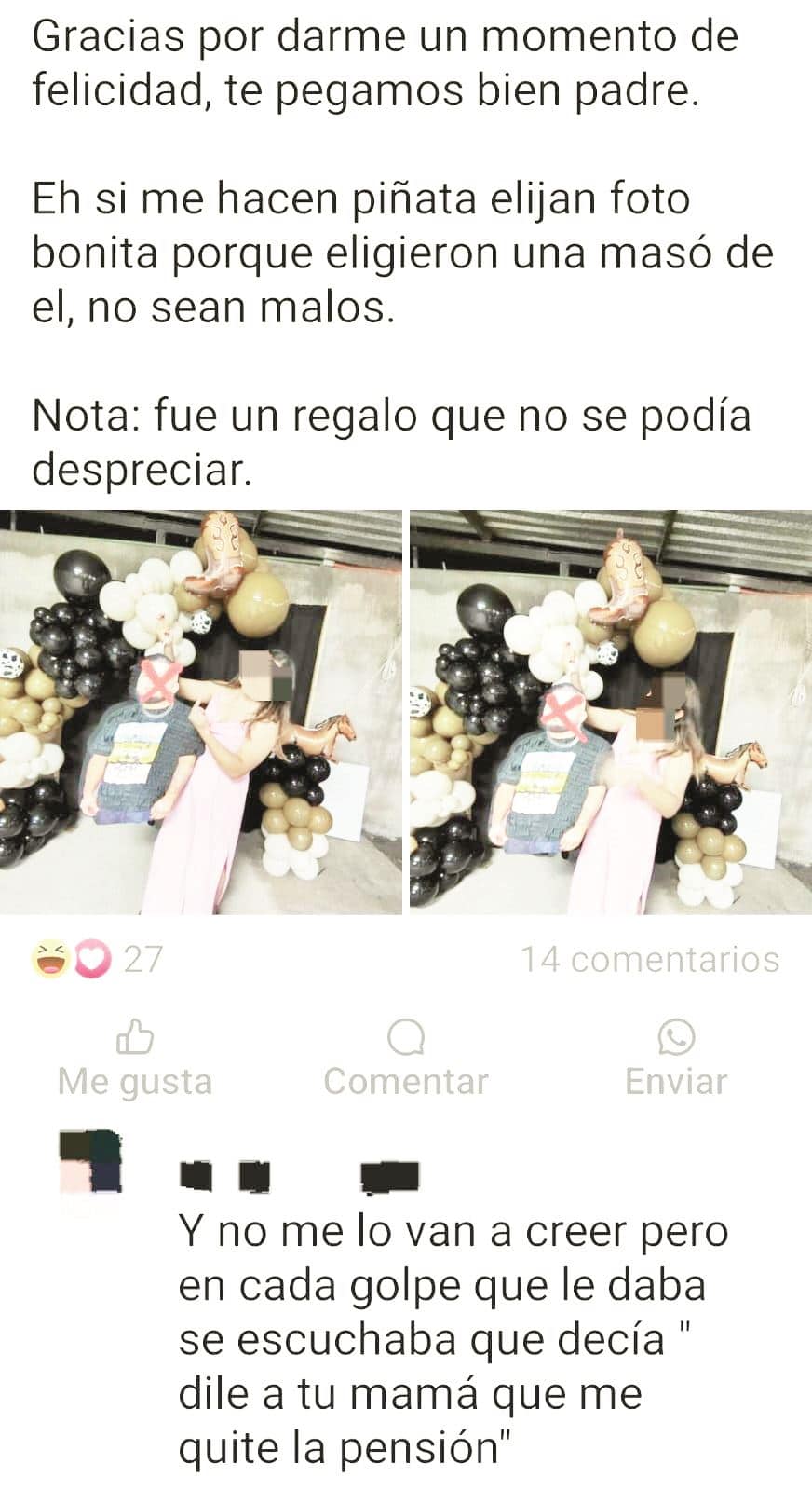 Manda hacer piñata de su ex