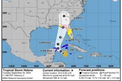 Llega la Tormenta Tropical Helene en el caribe mexicano