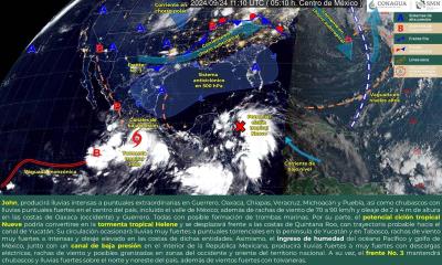 Se esperan chubascos y lluvias fuertes 