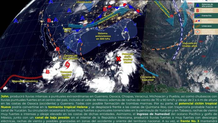 Se esperan chubascos y lluvias fuertes 