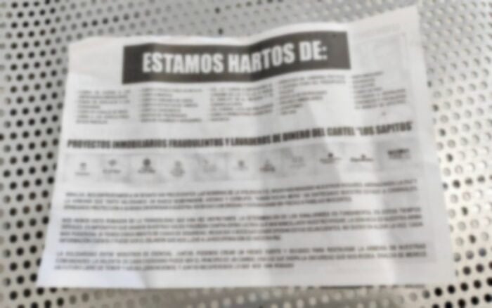 Denuncian lanzamiento de volantes en Sinaloa