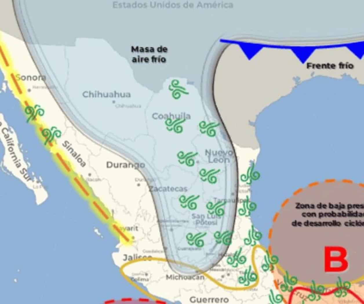 Llega el Frente Frio 4; Dejará mañanas y noches más frescas