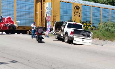 Quiso ganarle el paso al tren