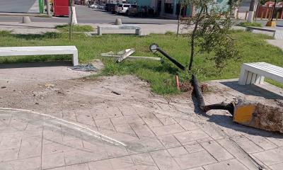 Reclama jurídico daños en Plaza la Prosperidad