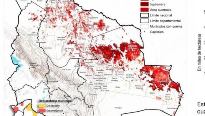 Bolivia en llamas; Incendios devoran 10 millones de hectáreas