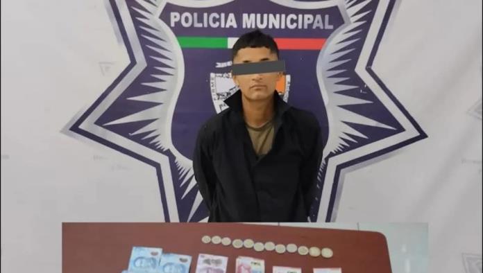 Detienen a ladrón de miscelánea con el dinero del botín 