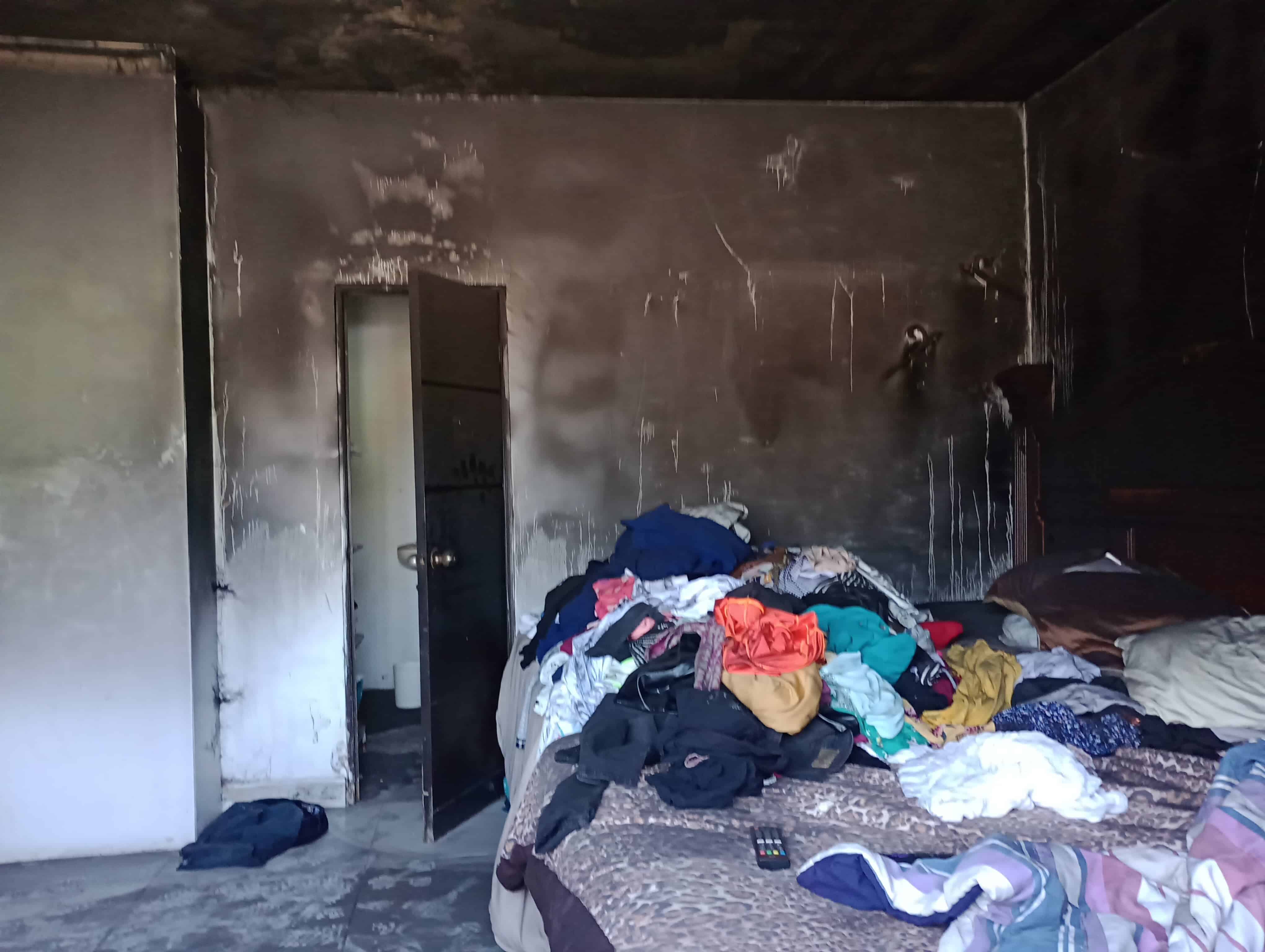 Así quedó el interior del cuarto de Juanita Guerrero.