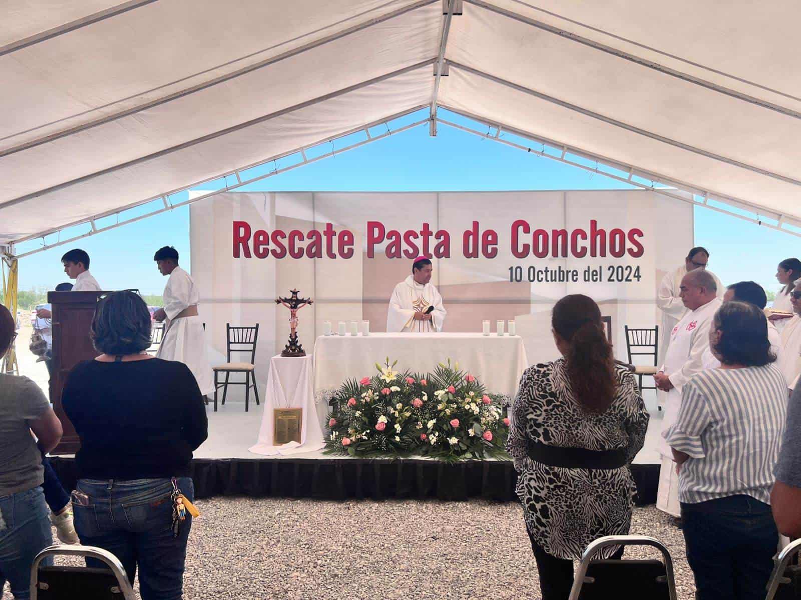 El Obispo de la Diócesis de Piedras Negras, Alfonso Miranda Guardiola, ofició misa para recordar a los Mineros de Pasta de Conchos.