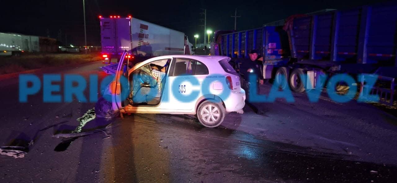 Choca taxi robado y mata a jovencita
