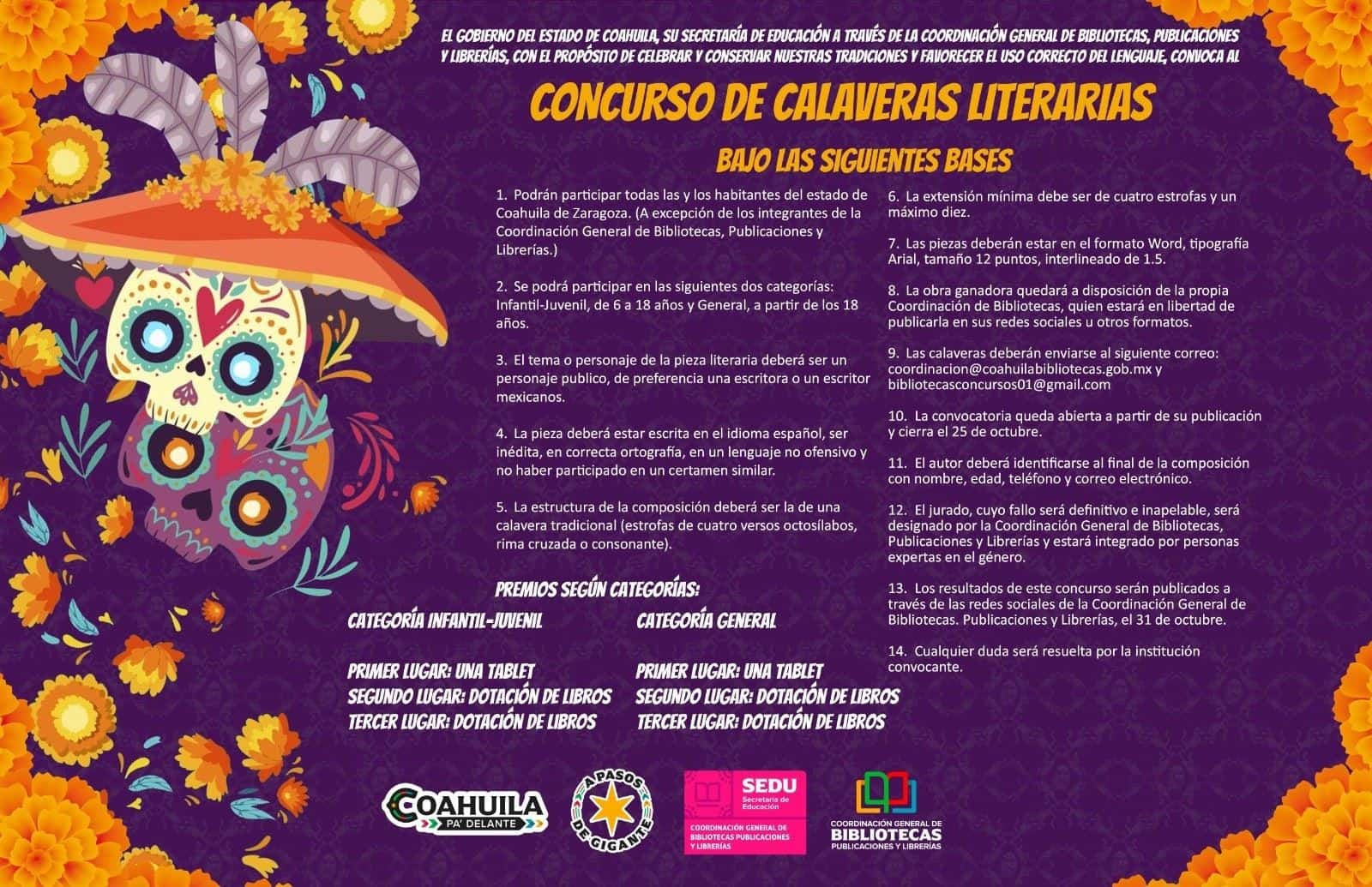 Convocan a concurso de calaveras literarias
