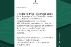 Padre Rodrigo Hernández Se Recupera Después De Accidente Automovilístico