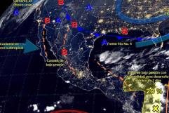 Llega el Frente Frío 4; Dejará lluvias en el noreste de México