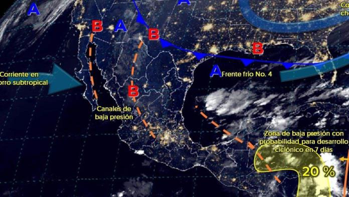 Llega el Frente Frío 4; Dejará lluvias en el noreste de México