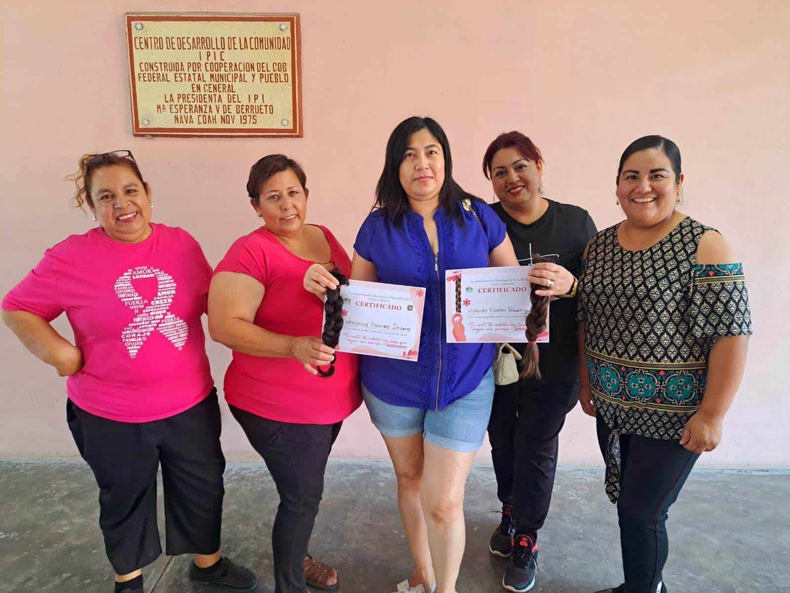 Realizan Campaña de Donación de Cabello en Nava por el Mes del Cáncer