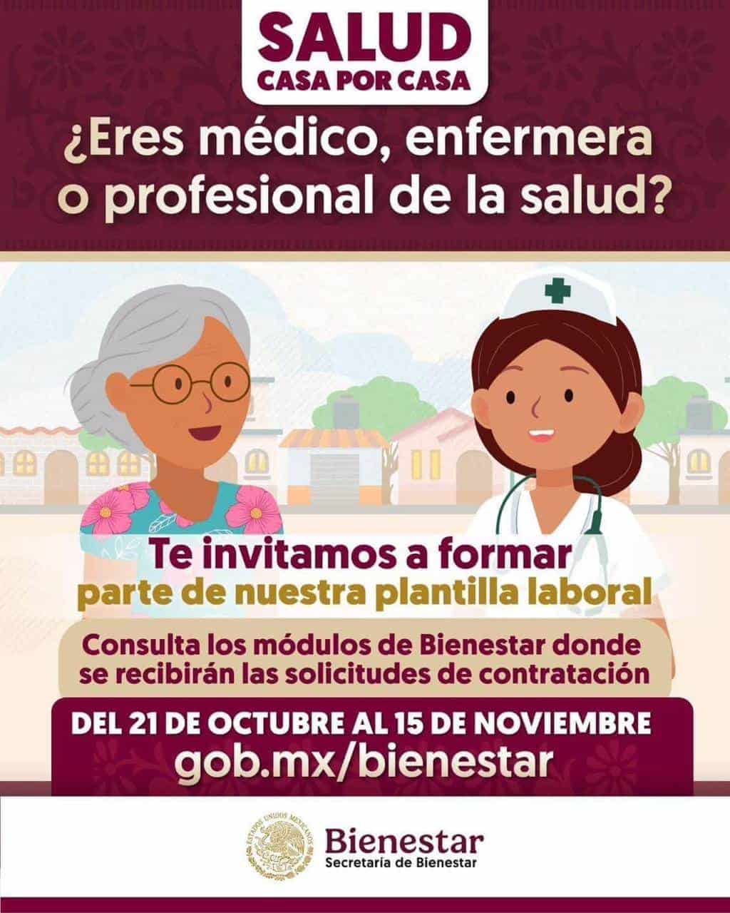 Convocan a programa Salud Casa por Casa.