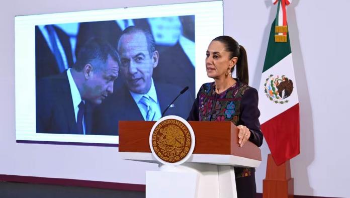 Sheinbaum critica a Calderón por poner a un narcotraficante al frente de la seguridad