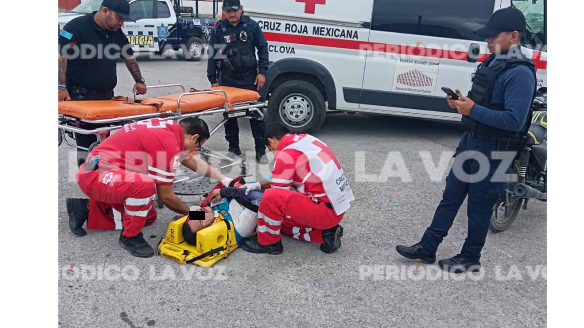 Aurelio terminó inconsciente, debido al fuerte golpe que se dio en la cabeza.