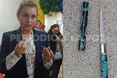 Ingresan navajas en forma de bolígrafos a escuelas