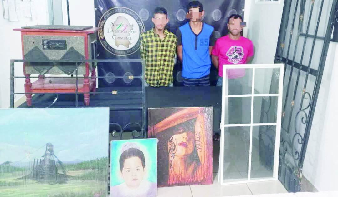 Detienen a 3 por robo a vivienda
