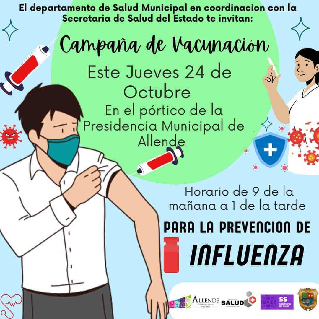 Este Jueves hay Jornada de vacunación contra la influenza en Allende