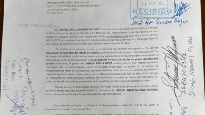 Sinaloenses piden destitución de Rubén Rocha Moya Sinaloenses piden destitución de Rubén Rocha Moya