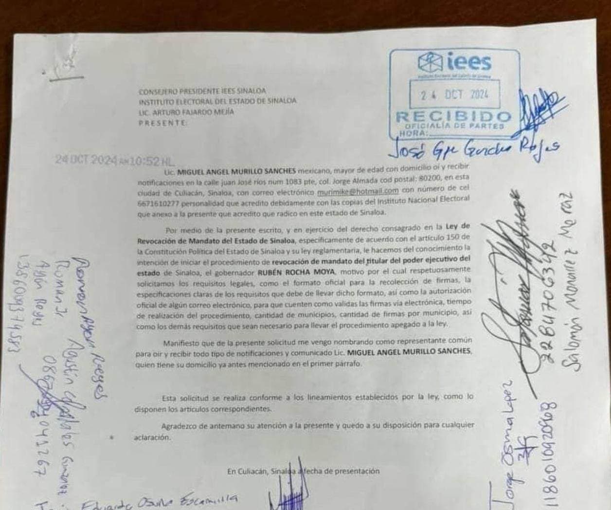 Sinaloenses piden destitución de Rubén Rocha Moya