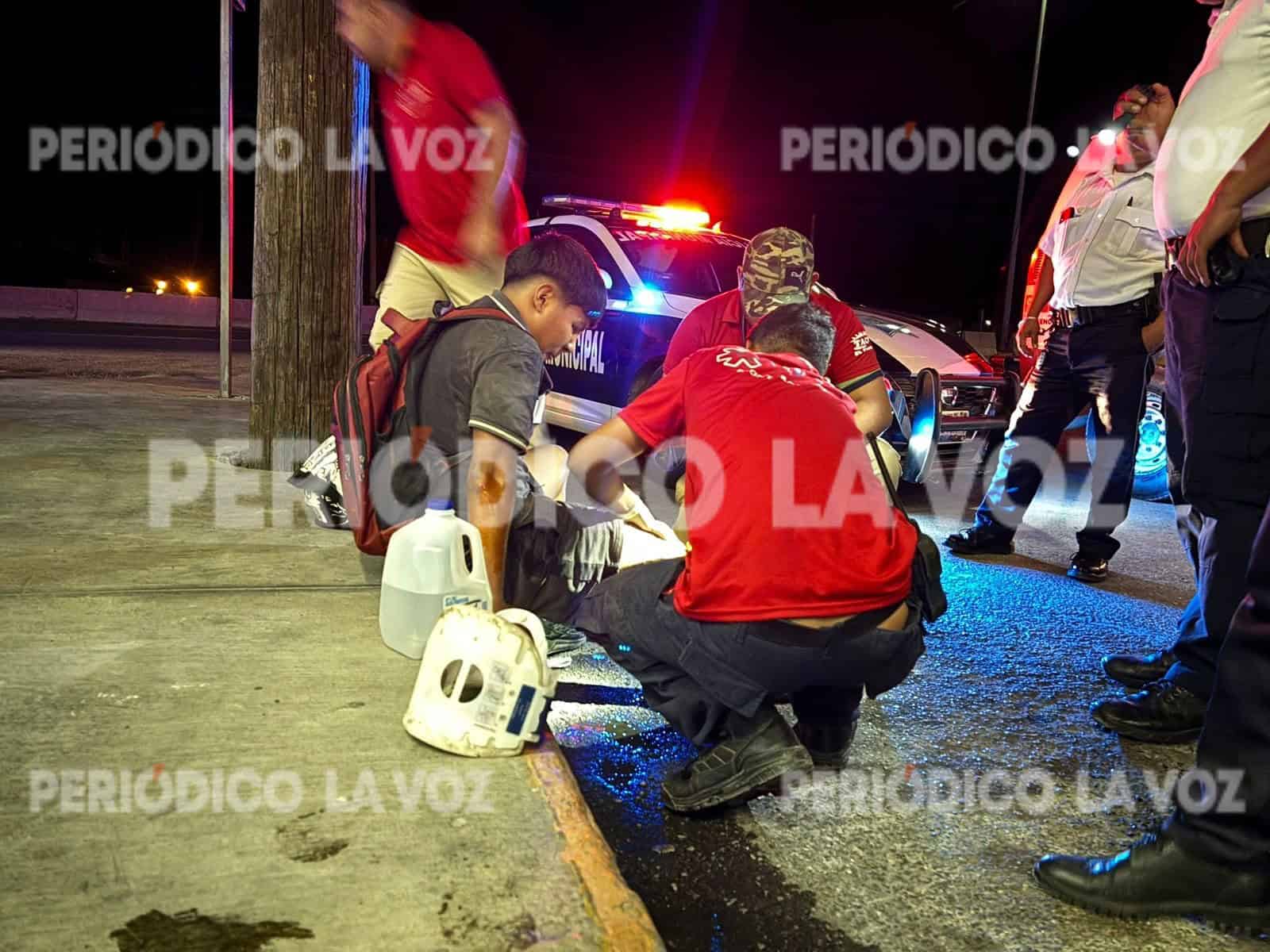 Derriban a  motociclista 