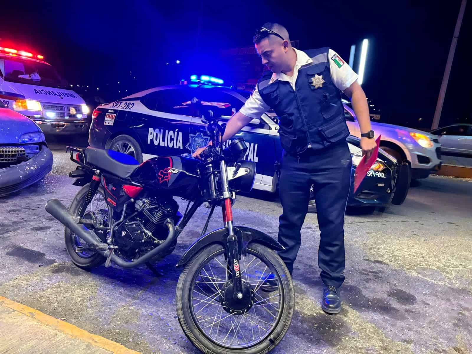 Derriban a  motociclista 