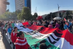 Protestan zapatistas en CDMX por violencia en Chiapas