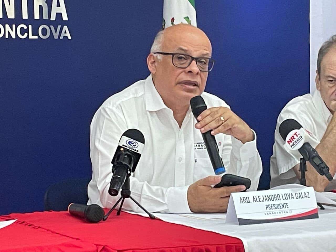 Presidente de Canacintra en Monclova, Alejandro Loya