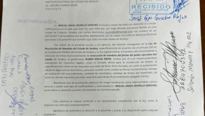 Rocha Moya se burla de la revocación de mandato en su contra