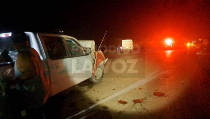 Fuerte accidente vehicular en Carretera Múzquiz-Boquillas