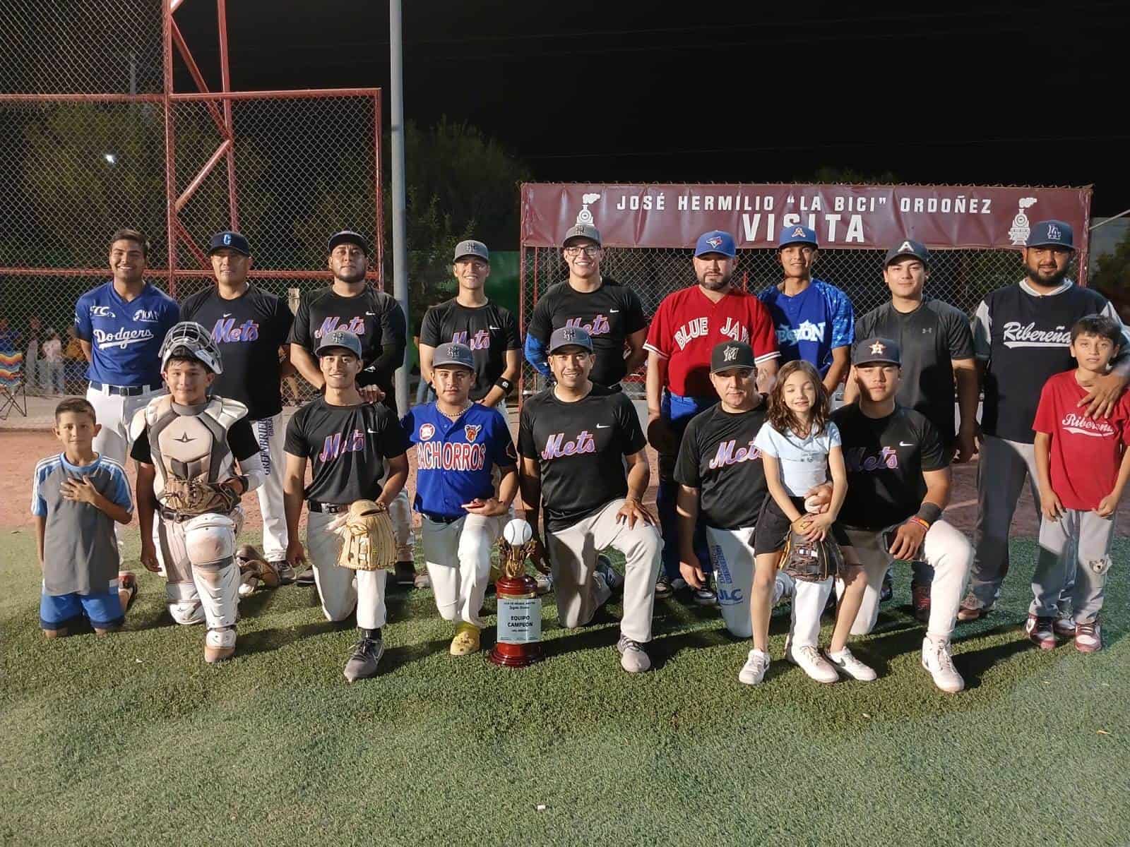 En dos juegos, los Mets conquistaron la corona en la Liga de Béisbol “Rogelio García”.