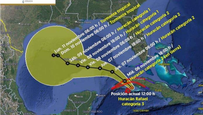 Huracán Rafael golpea Cuba como una categoría 3
