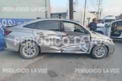 Lesiona en choque a Policía Municipal 