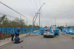 Accidente en el Bulevar Harold R. Pape Deja Dos Lesionados y Cortes de Energía en Monclova