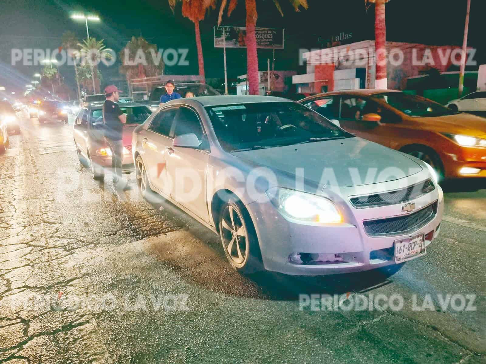 El choque por alcance se registró al norte de la ciudad.