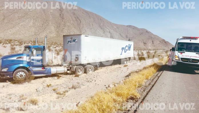 Cede el paso y se sale de la carretera