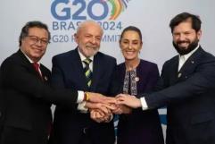 Boric Presidente de Chile elogia a Claudia Sheinbaum en el G20