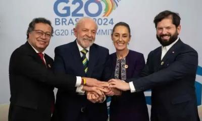 Boric Presidente de Chile elogia a Claudia Sheinbaum en el G20