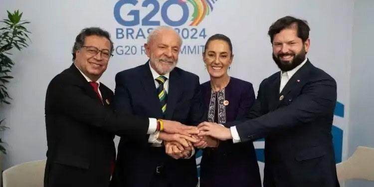 Boric Presidente de Chile elogia a Claudia Sheinbaum en el G20