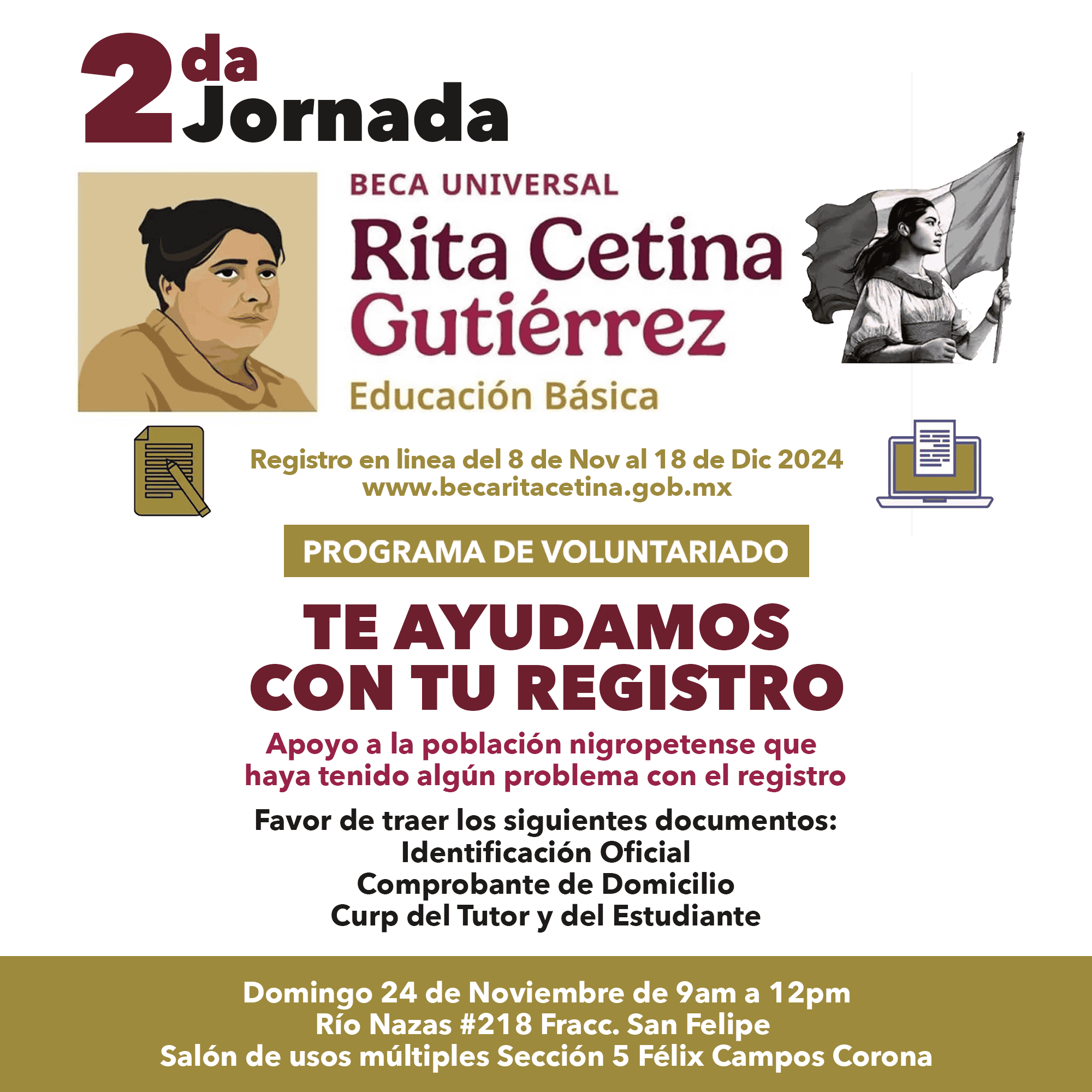 Segunda Jornada de Apoyo para el Registro de la Beca Rita Cetina