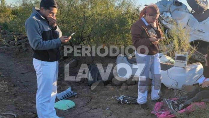 Vuelca enfermera sobre la 57, tramo Sabinas-Sauz