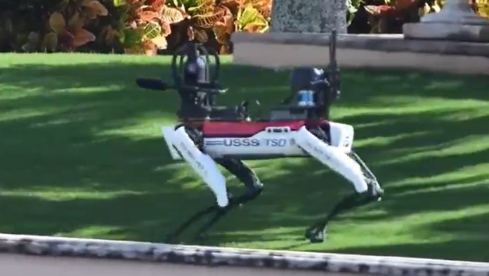 Perros robots del Servicio Secreto vigilan mansión de Trump