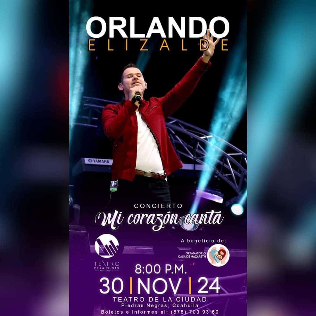 Invitan a Concierto de Orlando Elizalde en Beneficio de Orfanatorios de Villa de Fuente