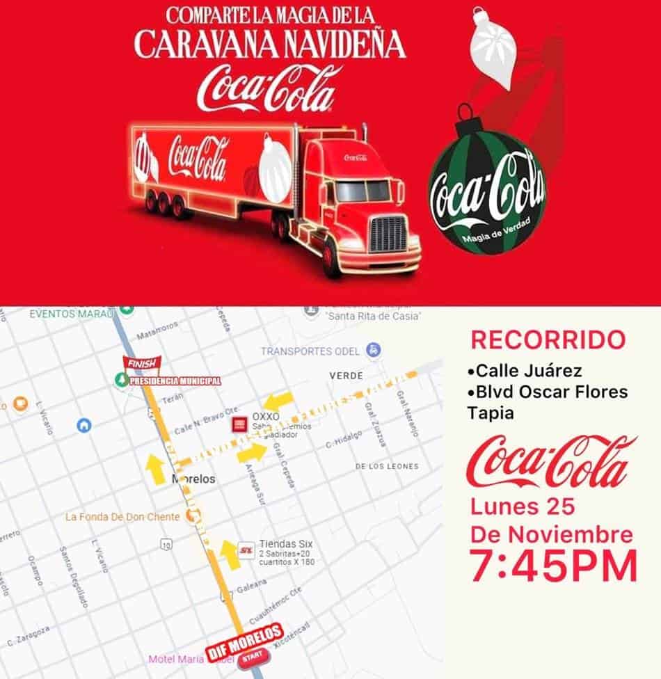 Invitan a la Caravana Navideña Coca-Cola en Morelos